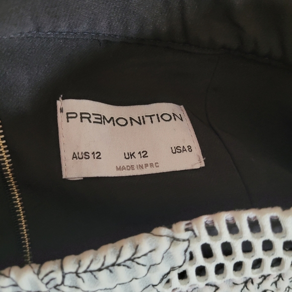 Premonition Black and White keyhole A line midi peplum skirt medium - Picture 4 of 4